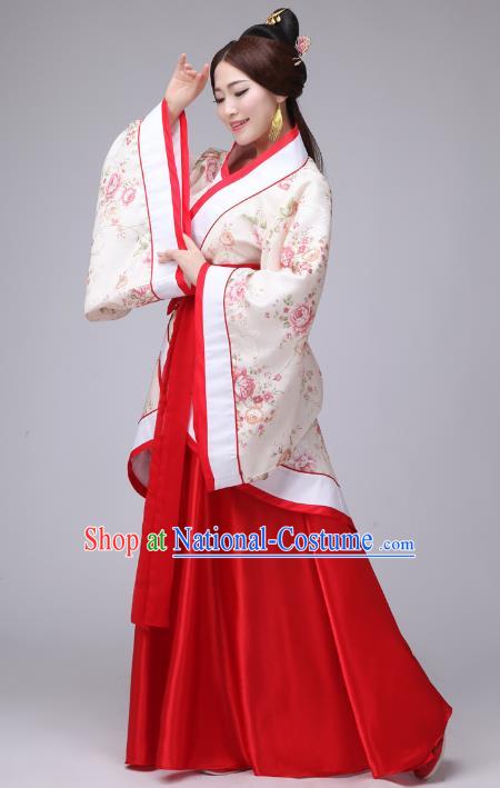 Traditional Chinese Ancient Costume China Ancient Tang Dynasty Hanfu Princess Dress Clothing