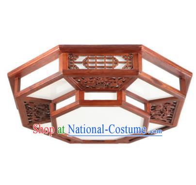 Traditional Chinese Handmade Ceiling Lantern Rosewood Palace Lanterns Ancient Lamp