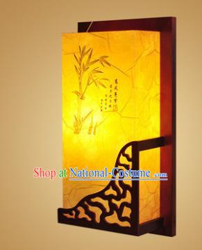 China Handmade Wood Wall Lanterns Painting Bamboo Palace Lantern Ancient Lanterns Traditional Lamp