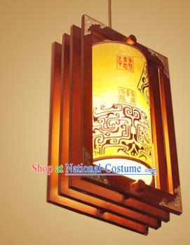 Traditional Chinese Handmade Painted Palace Lantern New Year Hanging Lanterns Ancient Wood Lamp