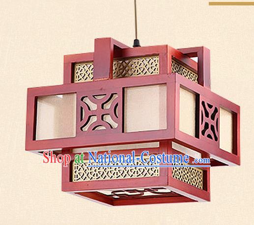 Traditional Chinese Wood Palace Lantern Handmade Ceiling Lanterns Ancient Lamp