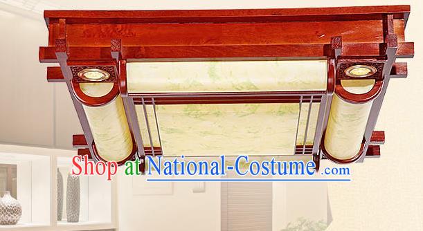 Traditional Chinese Wood Palace Lantern Handmade Painted Ceiling Lanterns Ancient Lamp