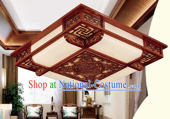 Traditional Chinese Palace Lantern Handmade Wood Carving Ceiling Lanterns Ancient Lamp