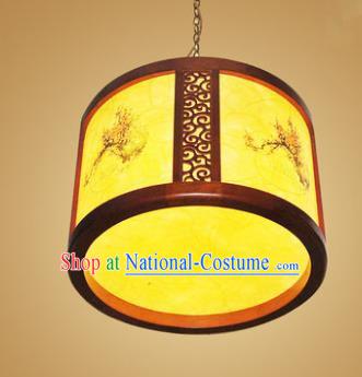 Traditional Chinese Hanging Palace Lantern Handmade Painting Plum Blossom Ceiling Lanterns Ancient Lamp