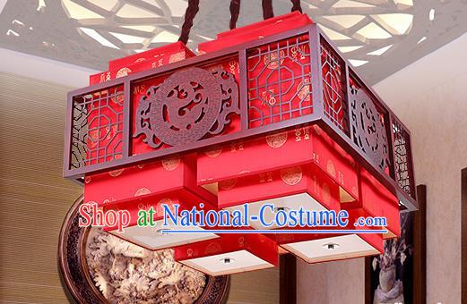 Traditional Chinese Palace Lantern Handmade Red Hanging Lanterns Ancient Lamp