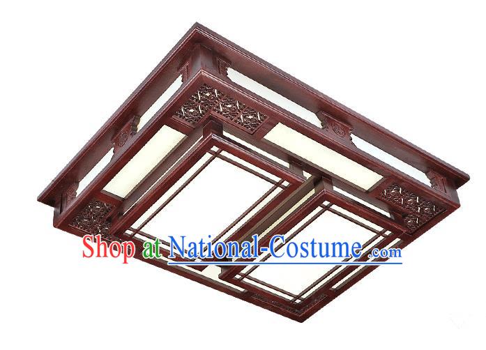 Traditional Chinese Palace Lantern Handmade Rosewood Ceiling Lanterns Ancient Lamp