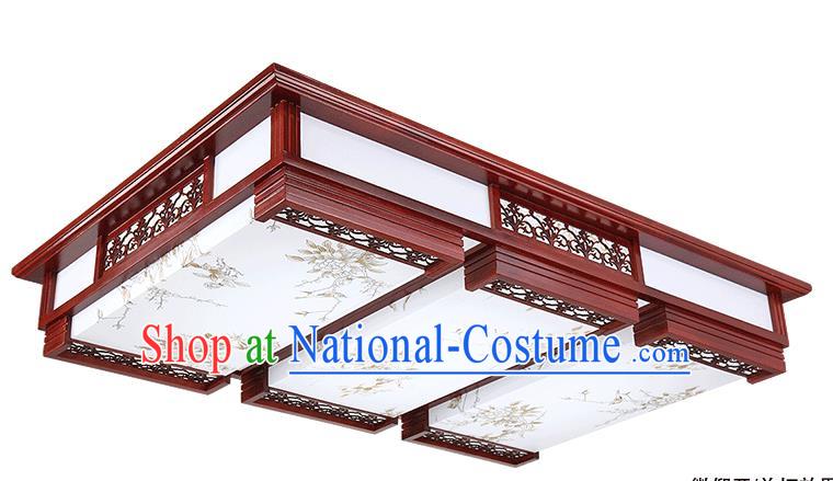 Traditional Chinese Painted Bamboo Palace Lantern Handmade Ceiling Lanterns Ancient Lamp