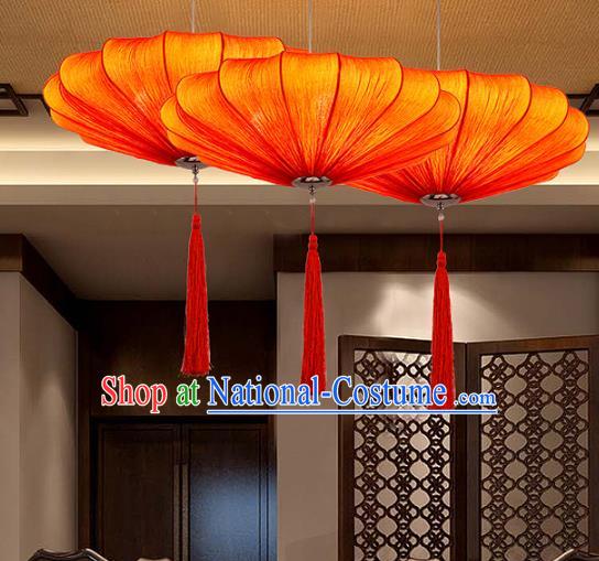 Traditional Chinese Red Palace Lantern Handmade Hanging Lanterns Ancient Fabrics Lamp