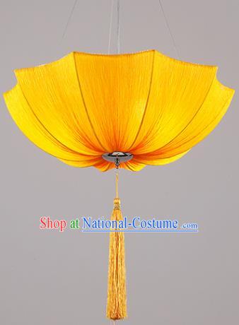 Traditional Chinese Orange Umbrella Palace Lantern Handmade Ceiling Lanterns Ancient Lamp