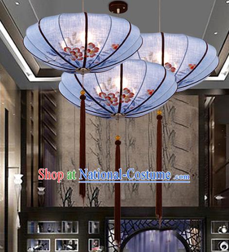 Traditional Chinese Painting Flowers Palace Lantern Handmade Hanging Lanterns Ancient Lamp