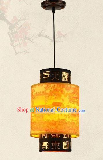 Traditional Chinese New Year Palace Lantern Handmade Painted Hanging Lanterns Ancient Lamp