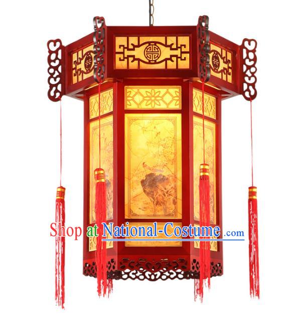 Traditional Chinese Palace Lantern Handmade New Year Wood Ceiling Lanterns Ancient Lamp