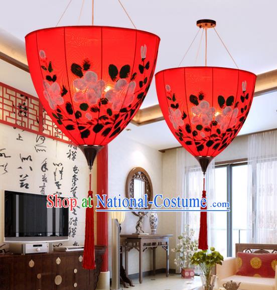 Top Grade Handmade Painted Red Lanterns Traditional Chinese Palace Lantern Ancient Ceiling Lanterns