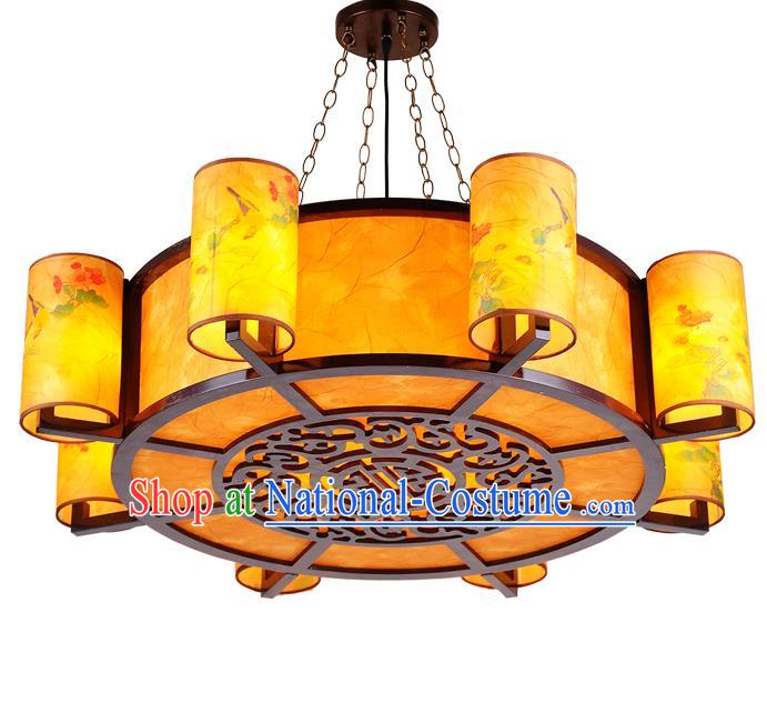 Top Grade Handmade Eight-Lights Palace Lanterns Traditional Chinese Lantern Ancient Ceiling Lanterns