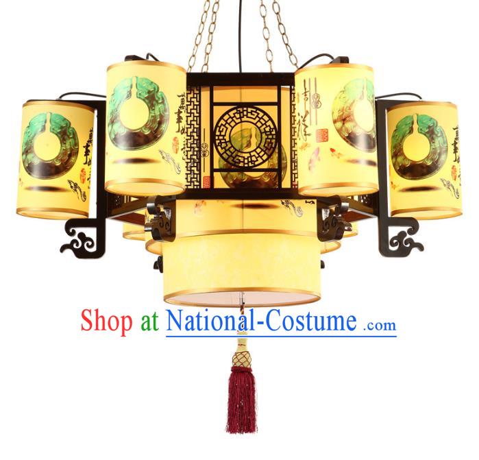 Top Grade Handmade Painting Six-Lights Palace Lanterns Traditional Chinese Lantern Ancient Ceiling Lanterns