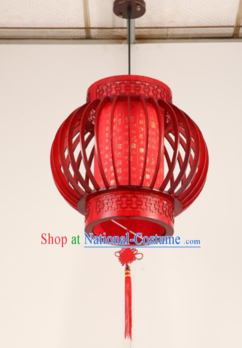 Top Grade Handmade Red Palace Lanterns Traditional Chinese New Year Lantern Ancient Ceiling Lanterns