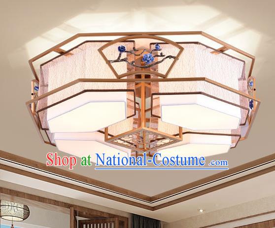 China Handmade Four-Lights Ceiling Lanterns Traditional Chinese Embroidered Palace Lantern Ancient Lanterns