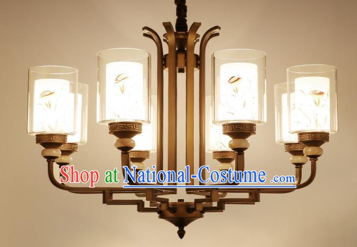 China Handmade Eight-Lights Ceiling Lanterns Traditional Chinese Palace Lantern Ancient Lanterns