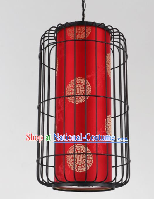 Top Grade Handmade Red Palace Lanterns Traditional Chinese Iron Lantern Ancient Ceiling Lanterns