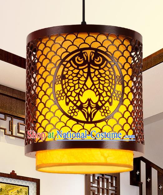 Top Grade Handmade Carving Fishes Lanterns Traditional Chinese Palace Lantern Ancient Ceiling Lanterns