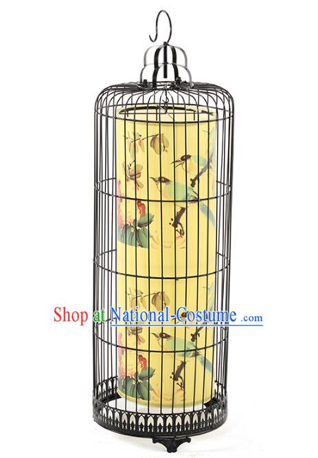 Top Grade Handmade New Year Lanterns Traditional Chinese Iron Painting Flowers Palace Lantern Ancient Ceiling Lanterns