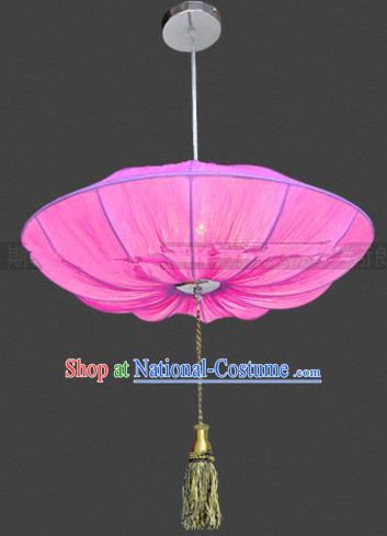 Top Grade Handmade Pink Lotus Leaf Lanterns Traditional Chinese Palace Lantern Ancient Ceiling Lanterns