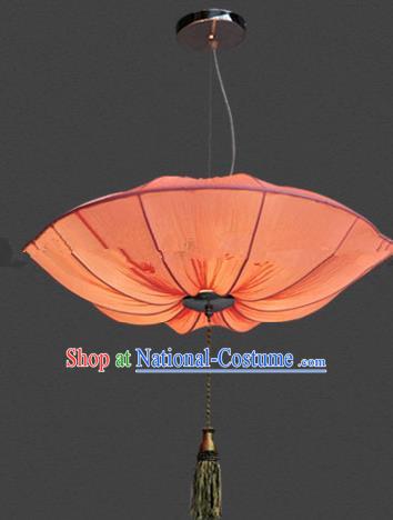 Top Grade Handmade Orange Lotus Leaf Lanterns Traditional Chinese Palace Lantern Ancient Ceiling Lanterns