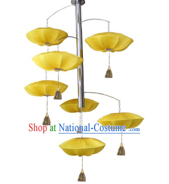 Top Grade Handmade Hanging Seven-Lights Lanterns Traditional Chinese Ceiling Palace Lantern Ancient Lanterns