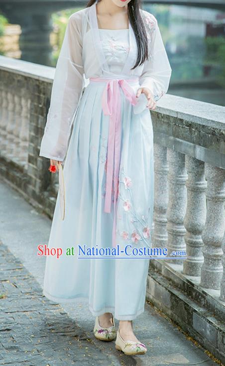 Ancient Chinese Song Dynasty Nobility Lady Princess Embroidered Costume for Women