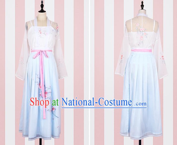 Traditional Chinese Ancient Costume China Wedding Dress Ancient Jin Dynasty Hanfu Princess Clothing