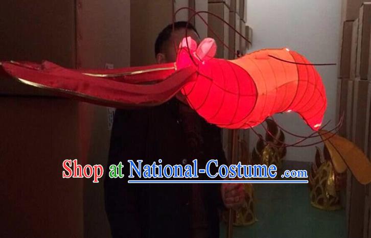 China Handmade Shrimp Lanterns Traditional Chinese New Year Palace Lantern Ancient Lanterns