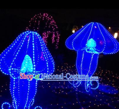 Traditional Christmas Mushroom Light Show Decorations Lamps Stage Display Lamplight LED Lanterns