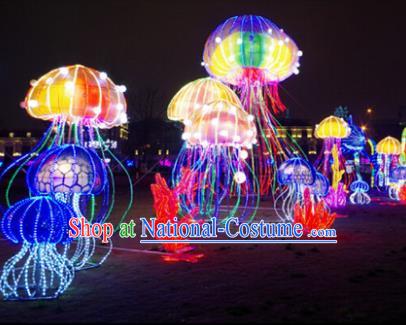 Traditional Christmas Jellyfish Light Show Decorations Lamps Stage Display Lamplight LED Lanterns