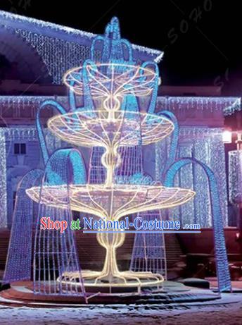 Traditional Christmas Geyser Light Decorations Lamps Stage Display Lamplight LED Lanterns