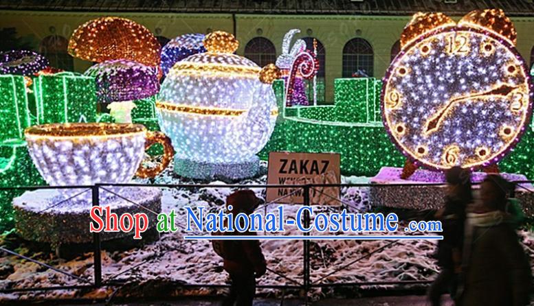 Traditional Christmas Light Show Decorations Lamps Stage Display Lamplight LED Lanterns