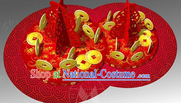 Handmade China Spring Festival Lights Red Arrangement Lamplight Decorations Stage Display Lanterns