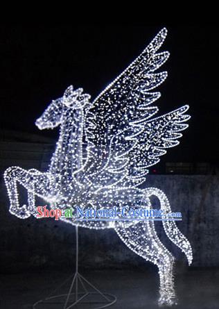 Traditional Handmade Christmas Shiny Decorations Horse Lights Lamplight Pegasus LED Lamp Lanterns