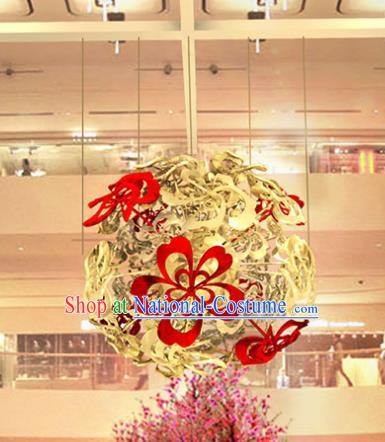 Handmade China Traditional Spring Festival Decorations Flowers Ball Lanterns Display Lamp