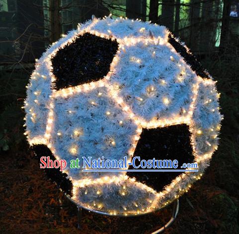 Traditional Handmade Christmas Lights Show Decorations Shiny Football Lamplight LED Lanterns