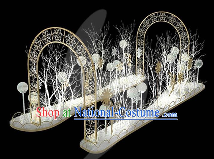 Traditional Handmade Christmas Lights Archway Stage Decorations Shiny Lamplight LED Lanterns