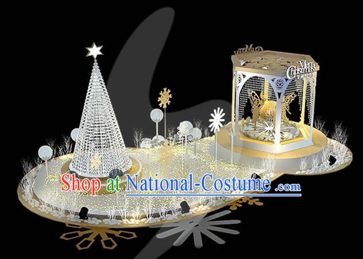 Traditional Handmade Christmas Lights Scene Stage Decorations Shiny Christmas Tree Lamplight LED Lanterns