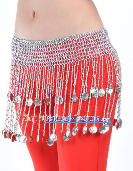 Indian Belly Dance Argent Tassel Belts Waistband India Raks Sharki Waist Accessories for Women