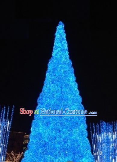 Traditional Handmade Christmas Light Show Decorations Blue Shiny Christmas Tree Lamplight LED Lanterns