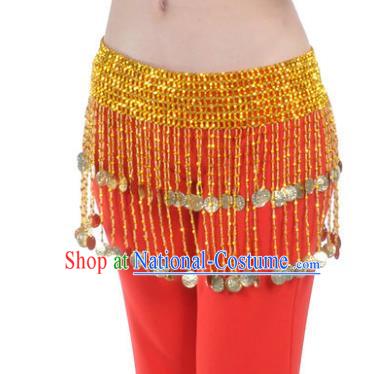 Indian Belly Dance Golden Tassel Belts Waistband India Raks Sharki Waist Accessories for Women