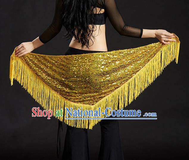 Indian Belly Dance Golden Tassel Waist Scarf Belts India Raks Sharki Waistband for Women