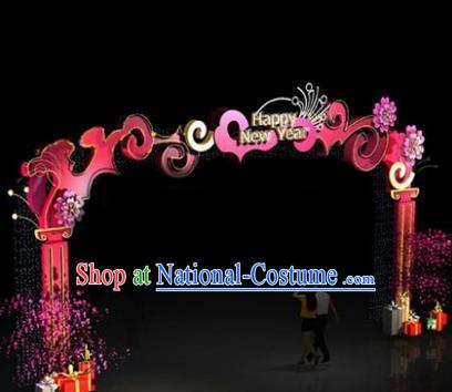 China Traditional New Year Archway Lamp Decorations Lamplight Stage Display Lanterns