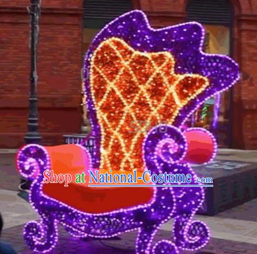 Traditional Christmas Chair LED Lights Show Lamps Decorations Stage Lamplight Display Lanterns