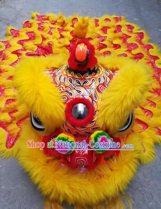 Chinese Professional Lion Dance Celebration and Parade Red Lion Head Costumes Complete Set