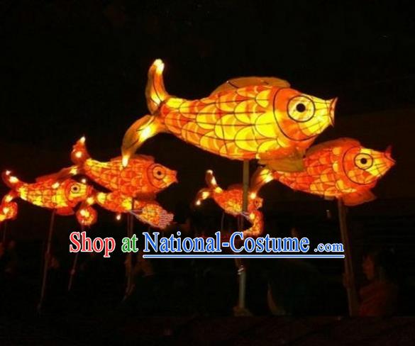 Traditional Chinese Red Carp Lantern Handmade Lanterns Ancient Lamp