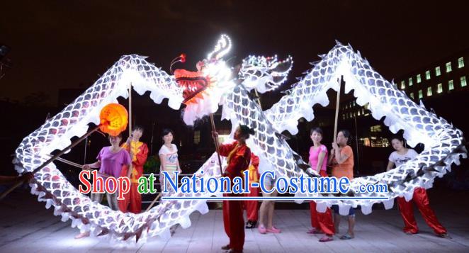 Chinese Traditional Dragon Dance LED Lights Costumes Professional Lantern Festival Celebration Dragon Parade Complete Set